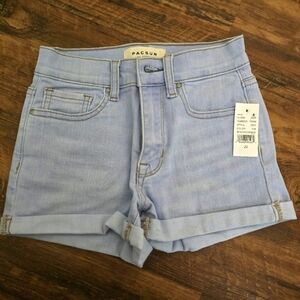 NWT Pacsun Denim Shorts Size 22 Cuffed Light Wash